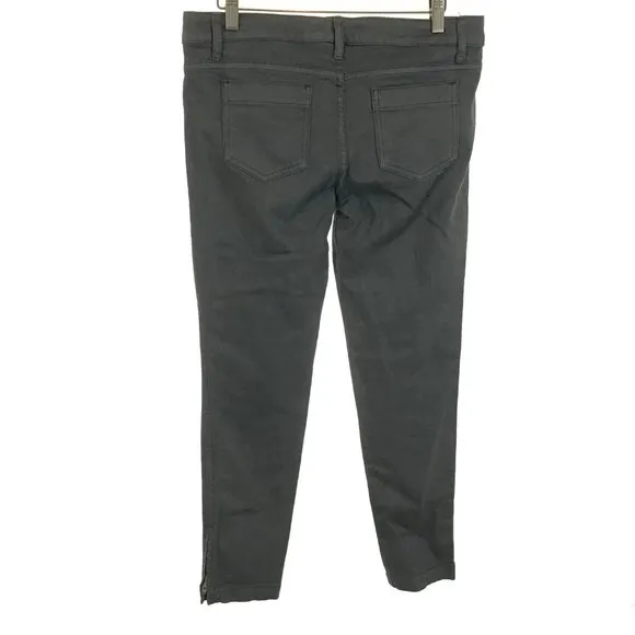 NWT Womens Size 29 29x30 1/2 Carmar Dark Gray Zip Hem Slim Leg Denim Jeans