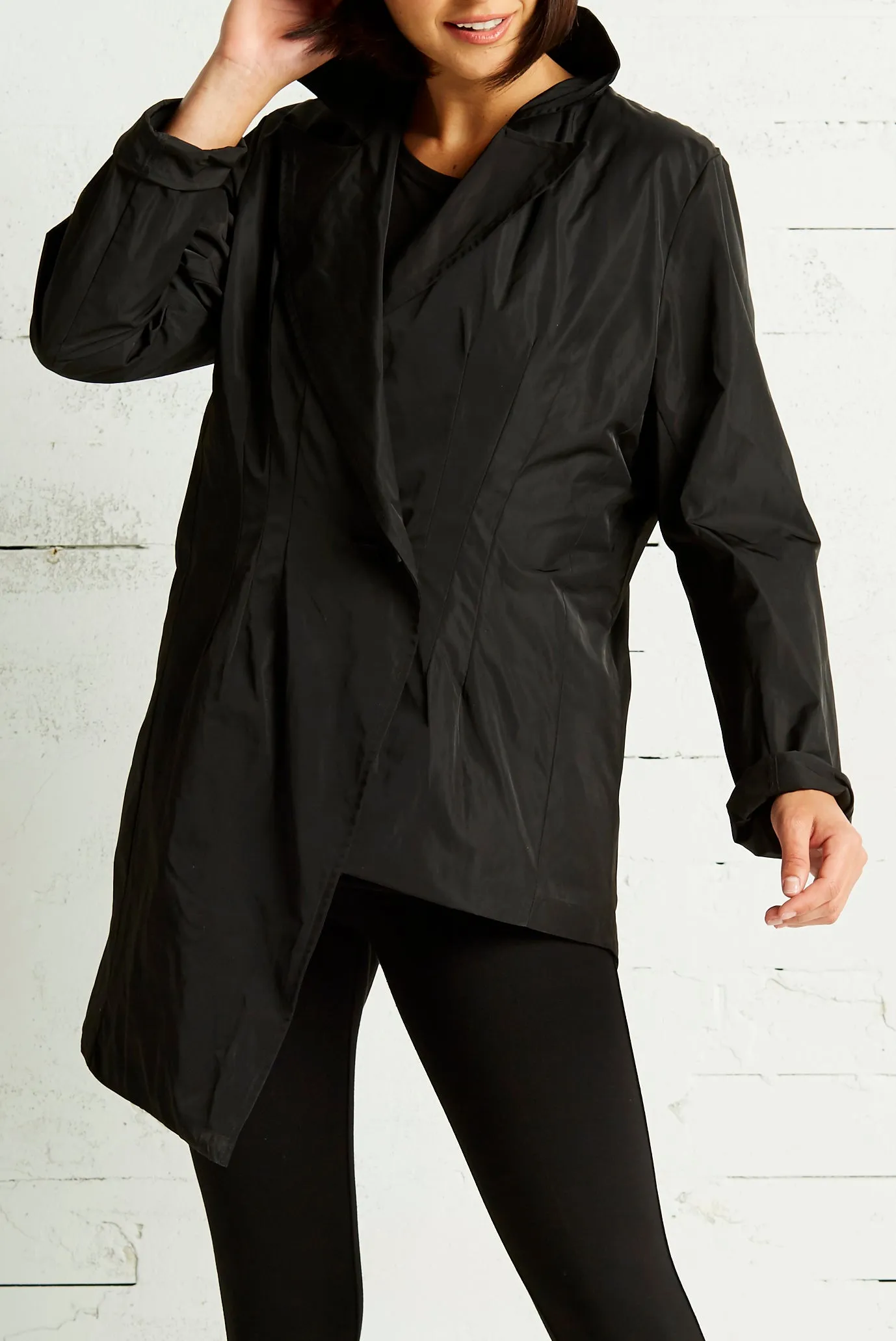 Nylon Asymmetrical Blazer