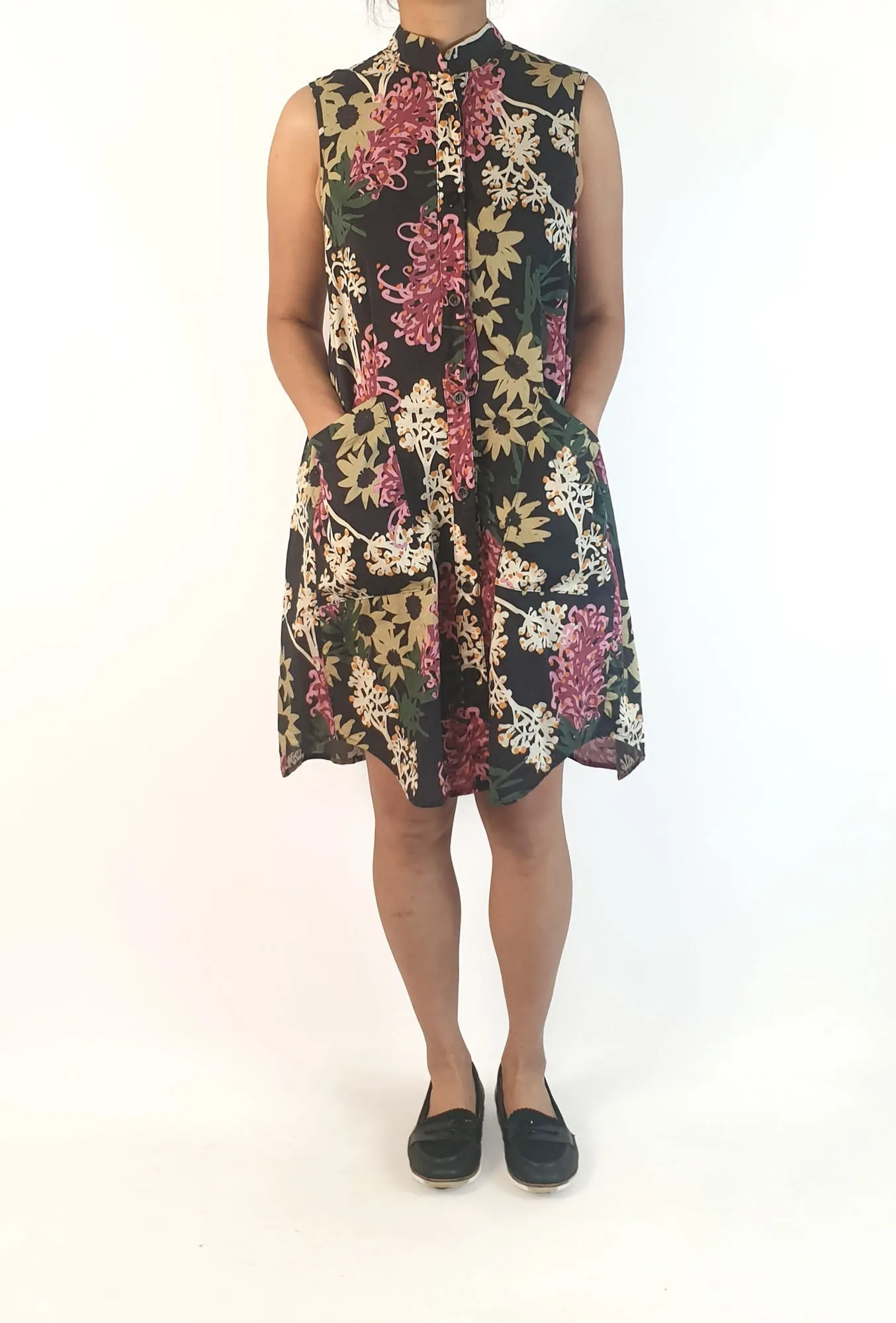 Obus cotton floral print dress size 1, fits 8 and 10