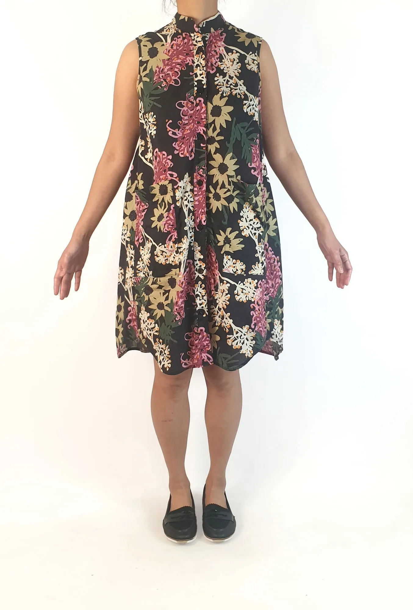Obus cotton floral print dress size 1, fits 8 and 10