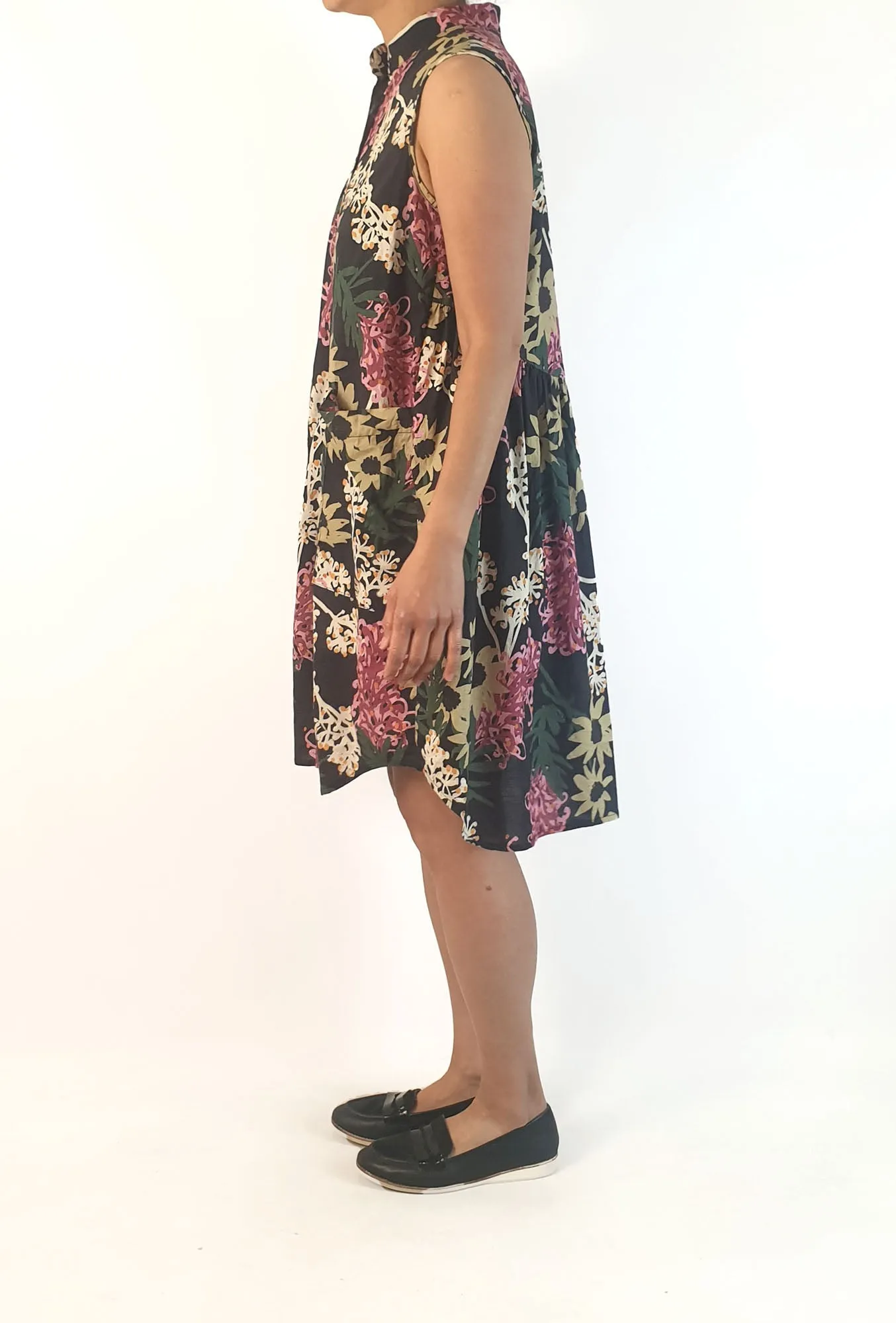 Obus cotton floral print dress size 1, fits 8 and 10