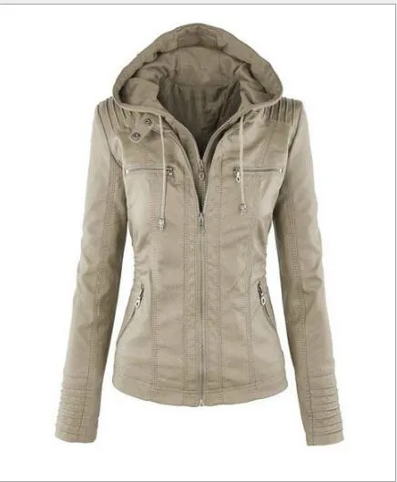 OHRYIYIE Plue Size 7XL Leather Jacket Women 2018 Autumn Winter Outerwear Coat Lady PU Leather Clothing Female Motorcycle Jackets