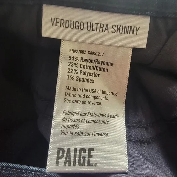 PAIGE Dark Blue Jeans
