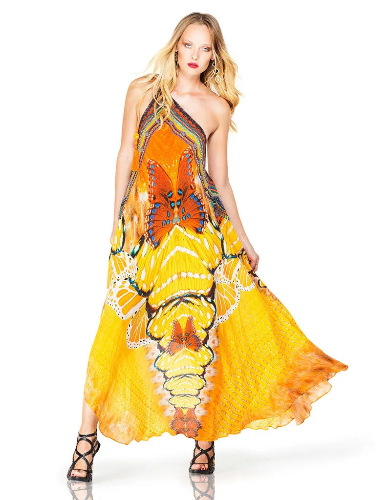 Parides Avatar 3-Way Style Dress in Papaya