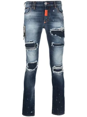 Philipp Plein Rock Star distressed jeans