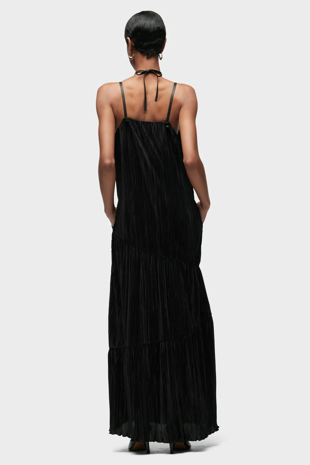 Plisse Tiered Dress