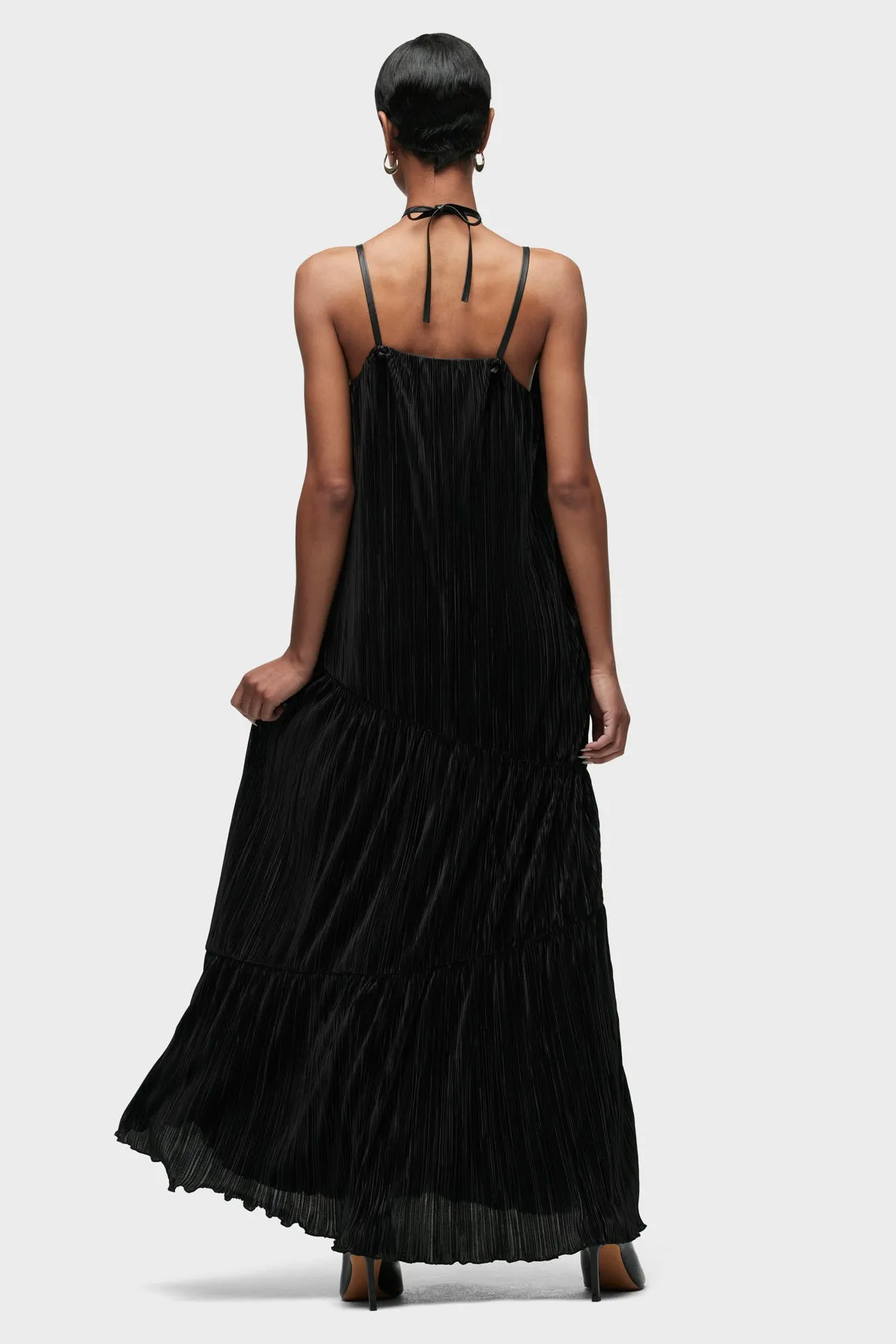 Plisse Tiered Dress
