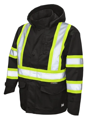 Premium Ripstop Safety Rain Jacket by Tough Duck - Style SJ35