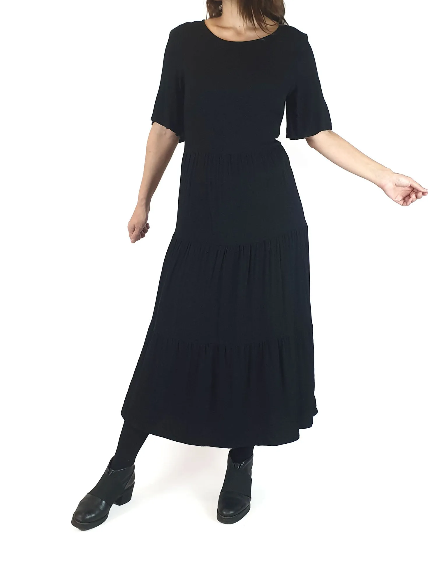 Princess Highway black tiered maxi dress size 8