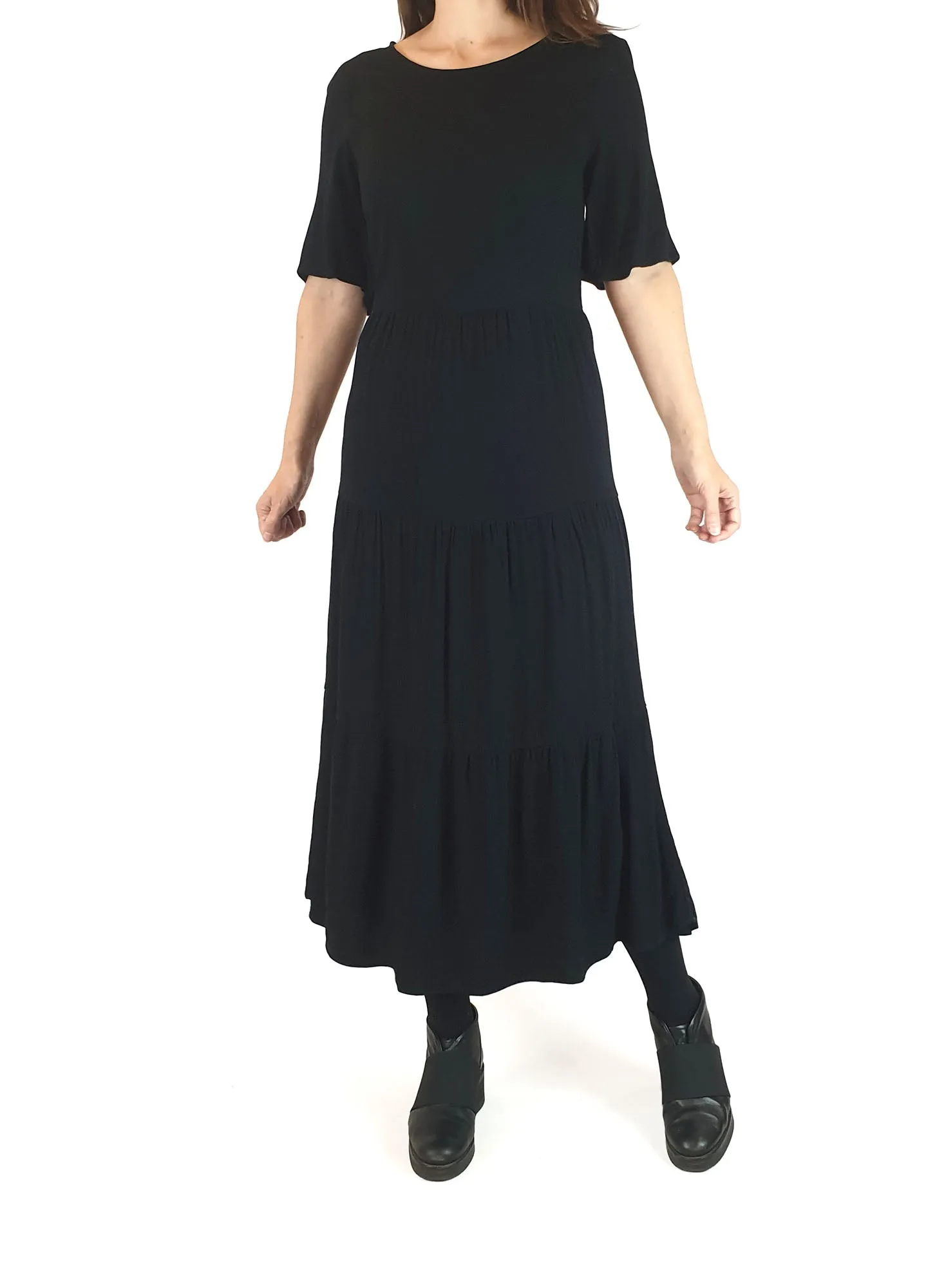 Princess Highway black tiered maxi dress size 8