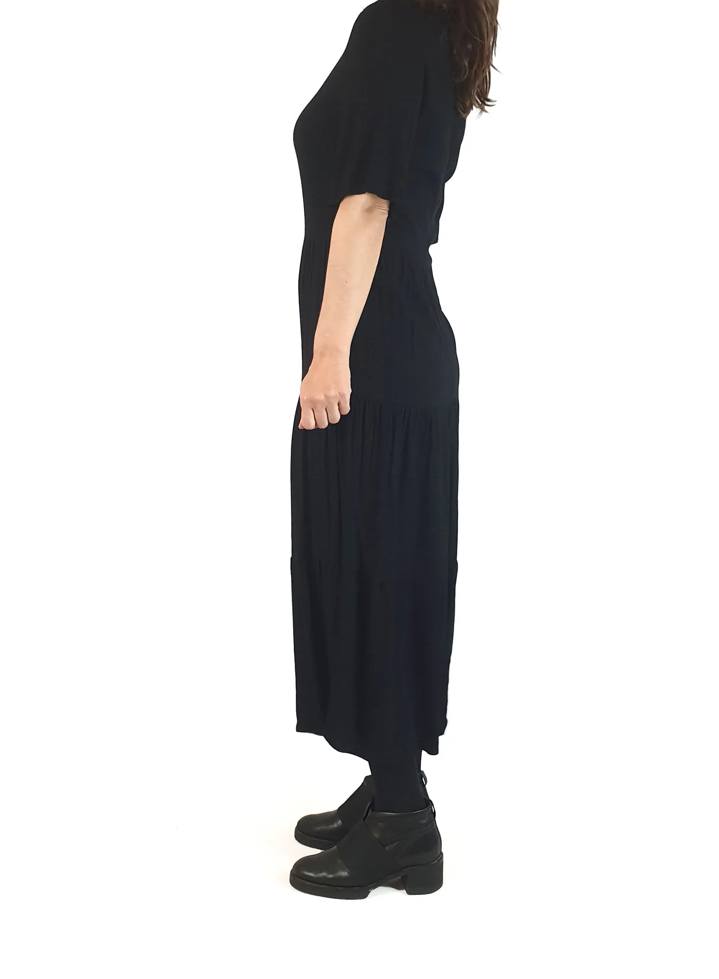 Princess Highway black tiered maxi dress size 8