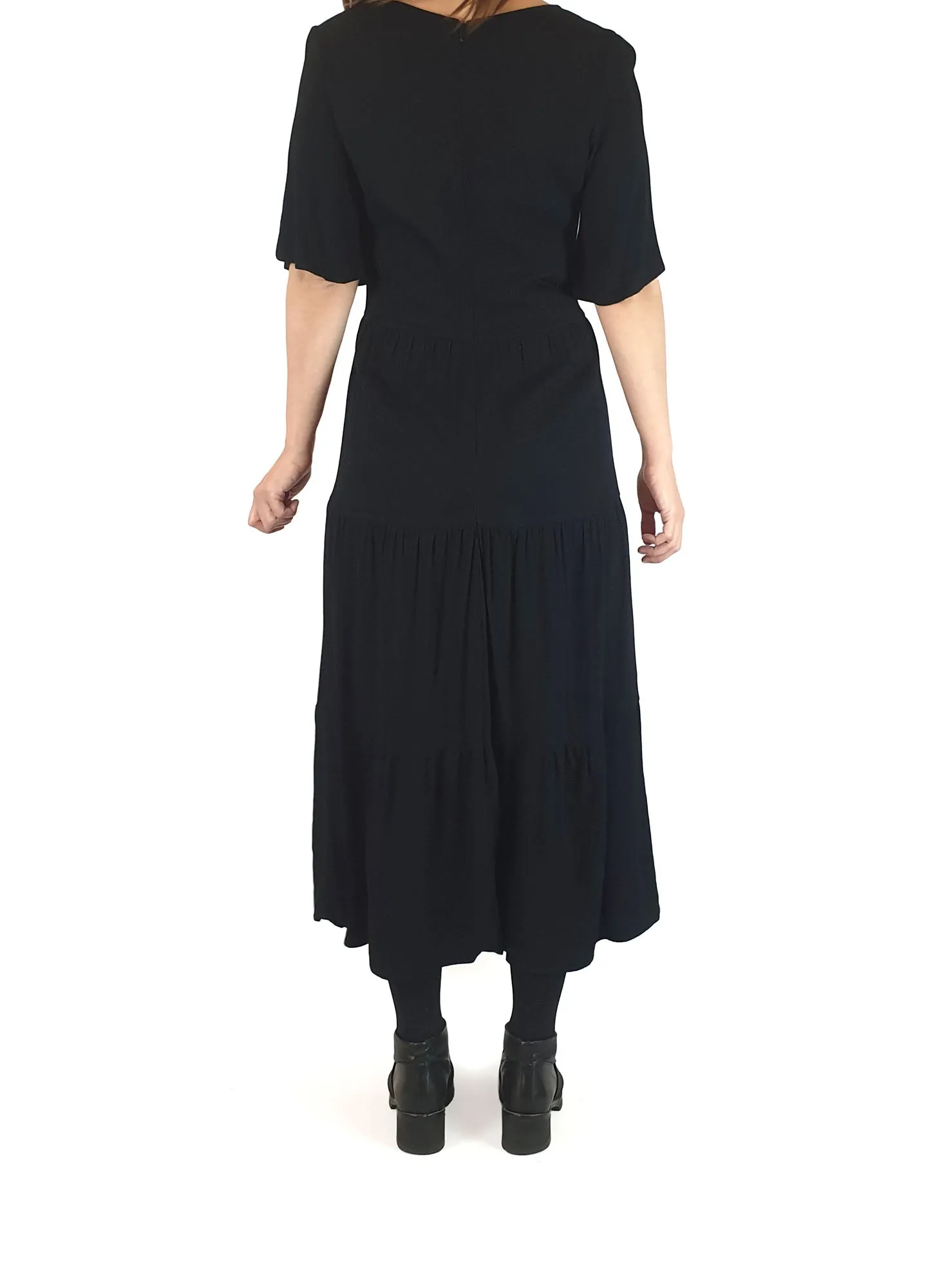 Princess Highway black tiered maxi dress size 8