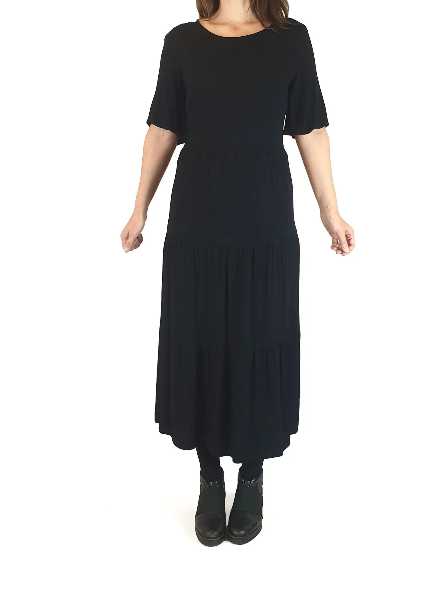 Princess Highway black tiered maxi dress size 8
