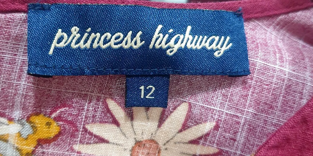 Princess Highway red floral cotton dress size 12