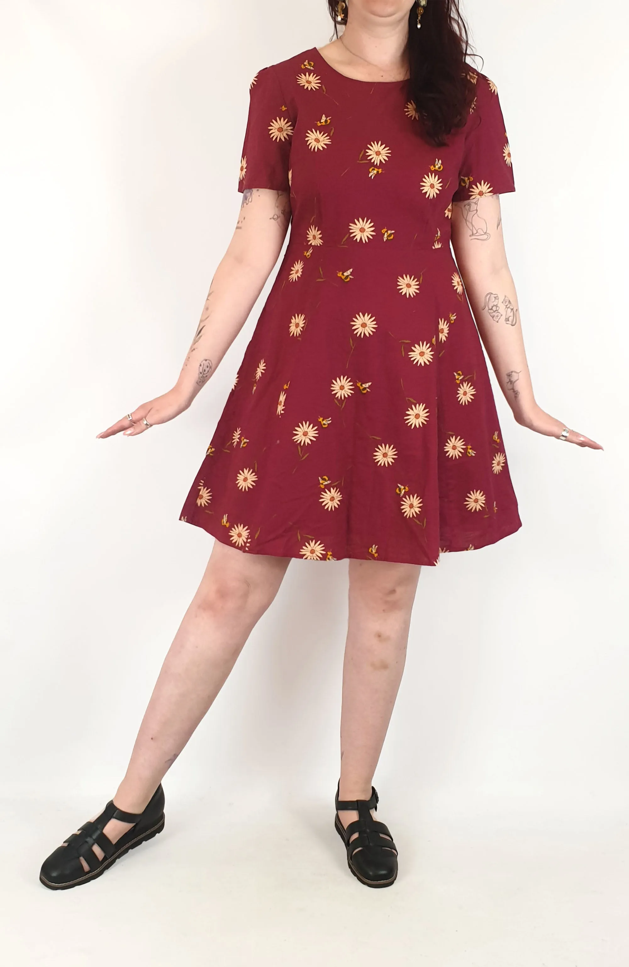 Princess Highway red floral cotton dress size 12