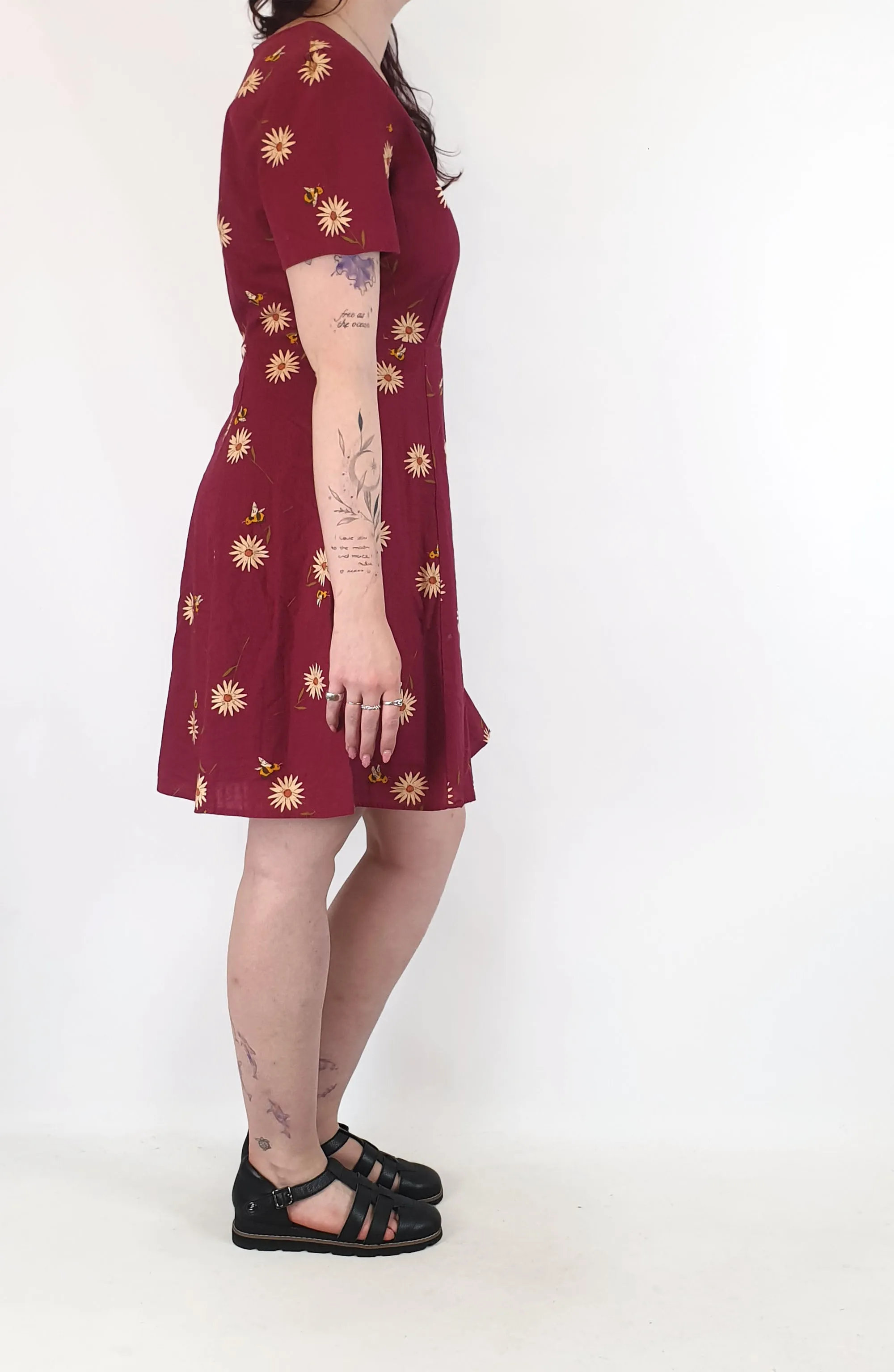 Princess Highway red floral cotton dress size 12