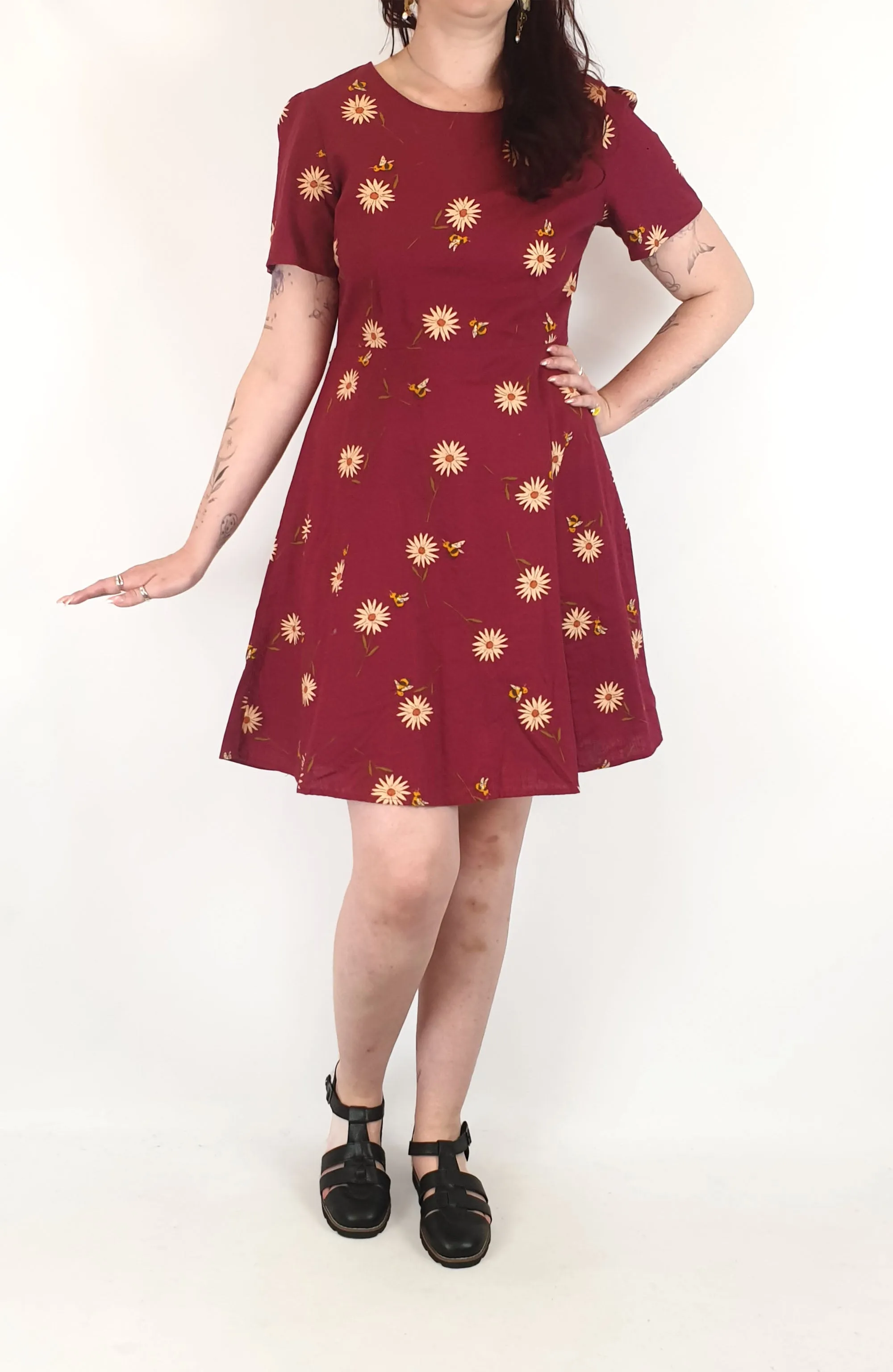 Princess Highway red floral cotton dress size 12