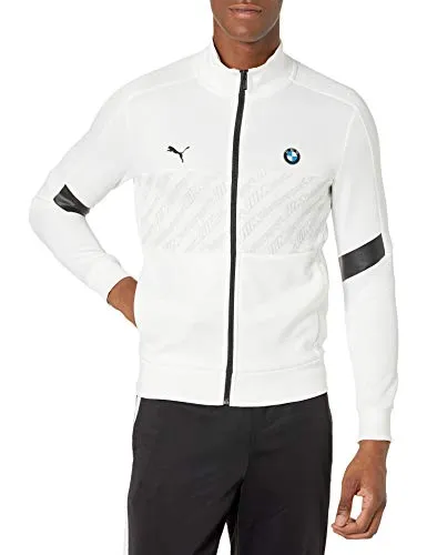 PUMA mens BMW MMS T7 Track Jacket, Puma White , X-Large