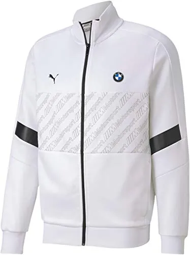 PUMA mens BMW MMS T7 Track Jacket, Puma White , X-Large