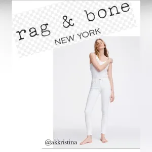 Rag &amp; Bone White Skinny Jeans Size 25