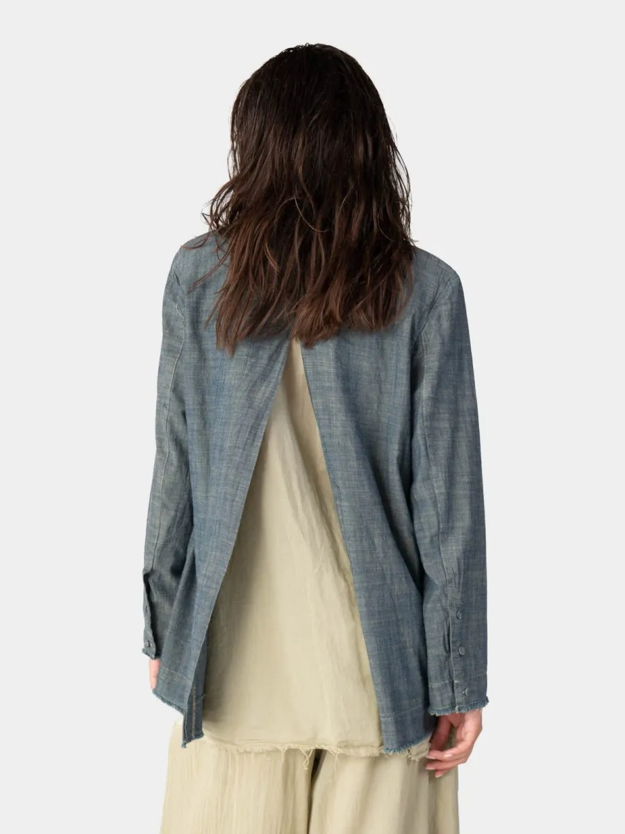 Raw Edge Layered Blazer