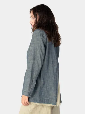 Raw Edge Layered Blazer