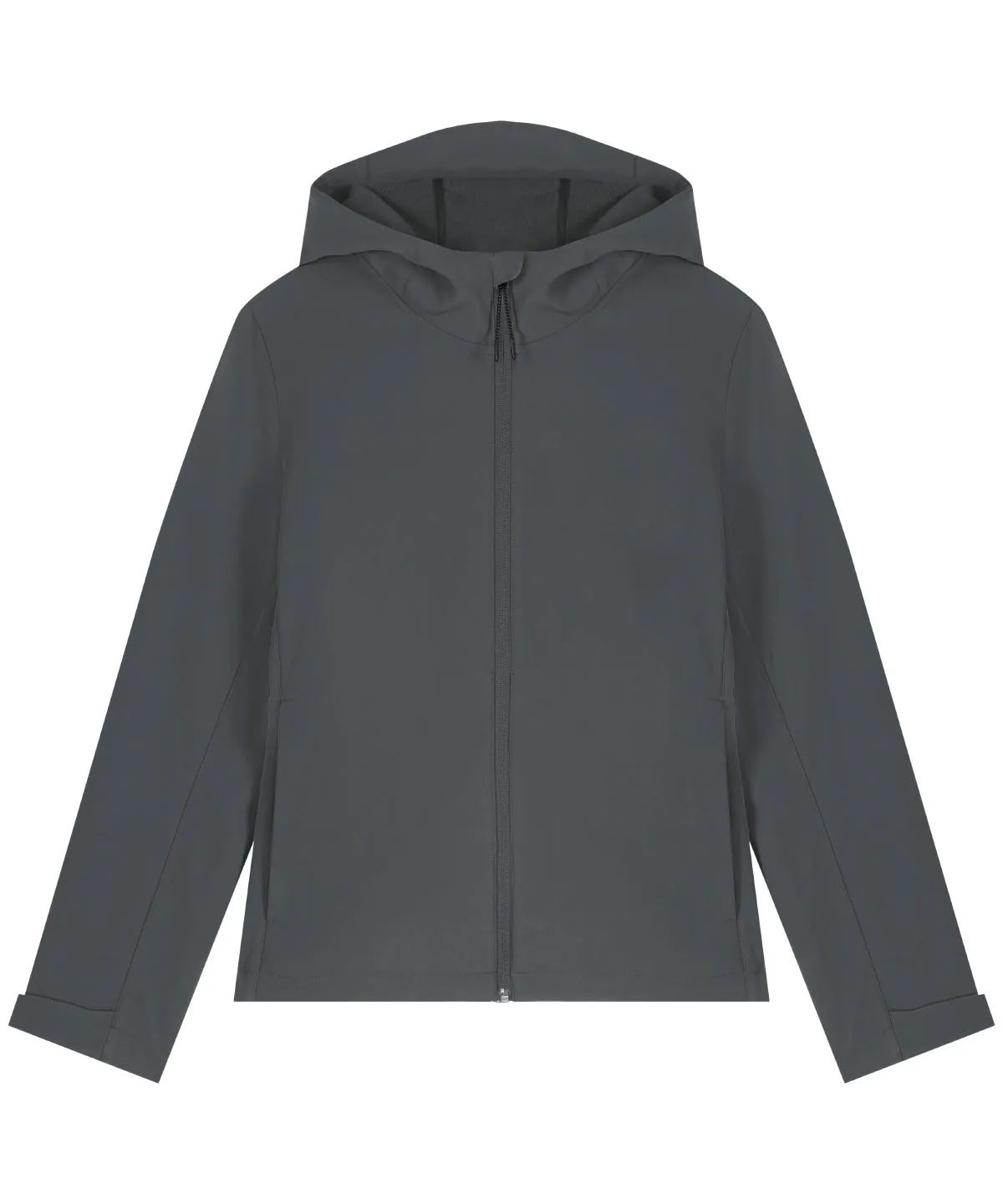 Recyled Polyester Hooded Softshell Jacket: Womens