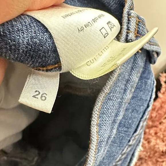 REFORMATION Mid Rise Slim Jeans Kasai Wash {G48}