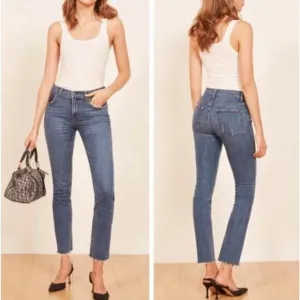 REFORMATION Mid Rise Slim Jeans Kasai Wash {G48}
