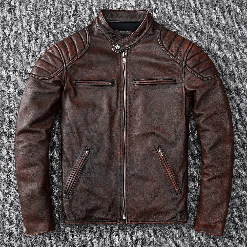 RetroRider - Men’s Vintage Cowhide Leather Jacket