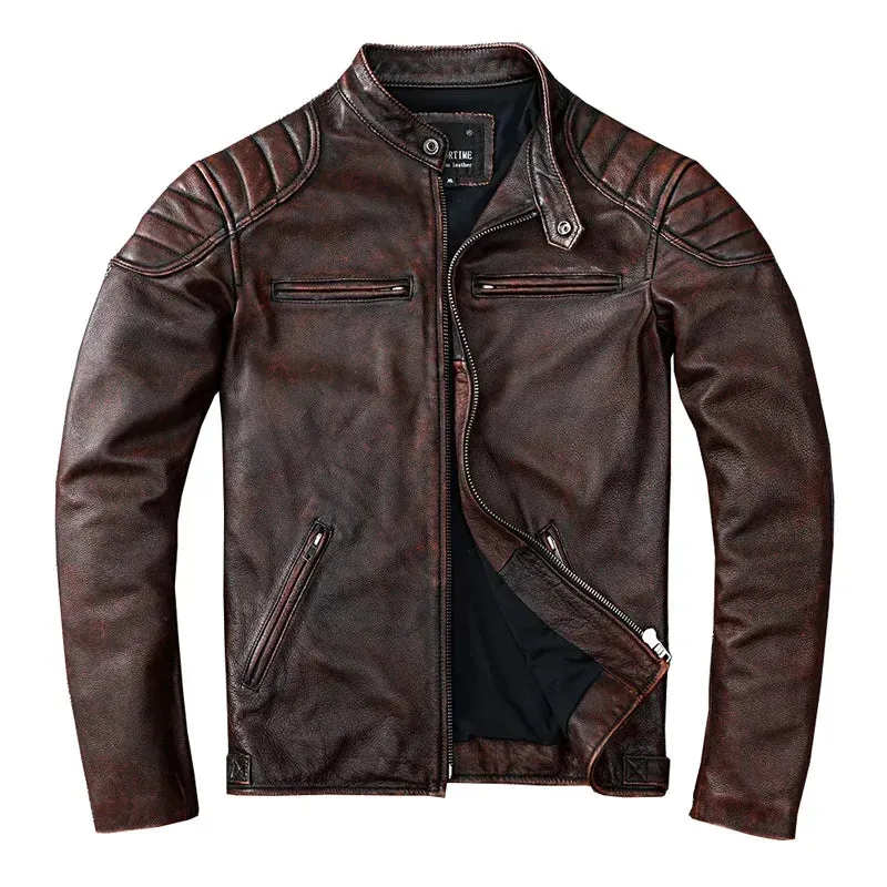 RetroRider - Men’s Vintage Cowhide Leather Jacket