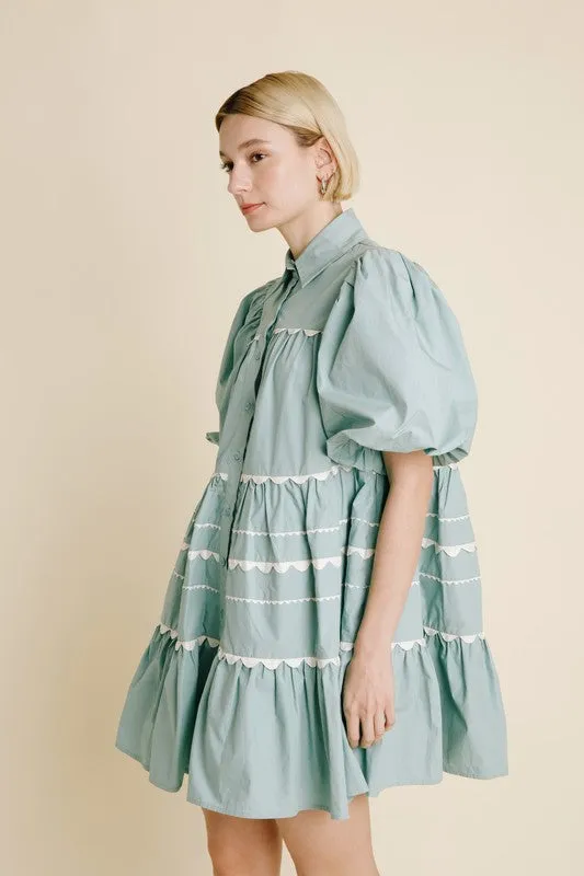 Ric Rac Trim Mini Dress