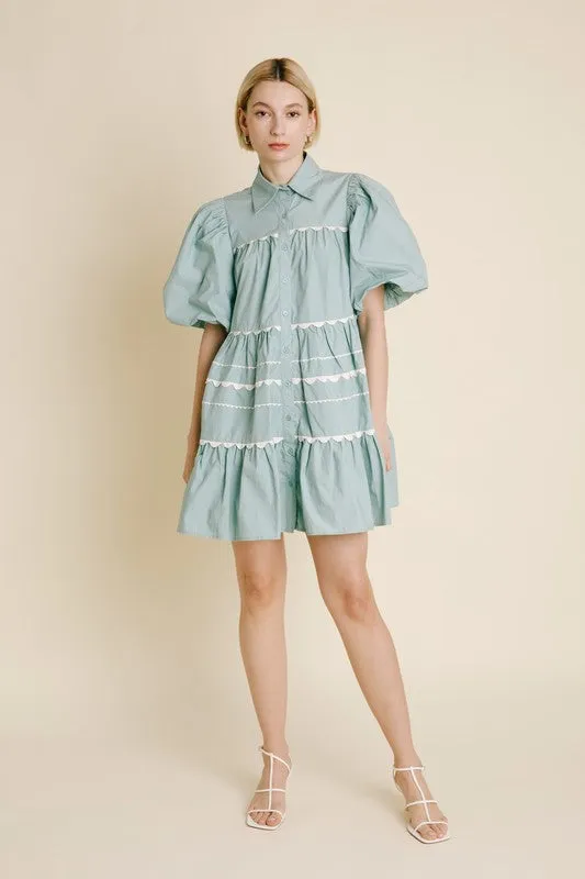 Ric Rac Trim Mini Dress