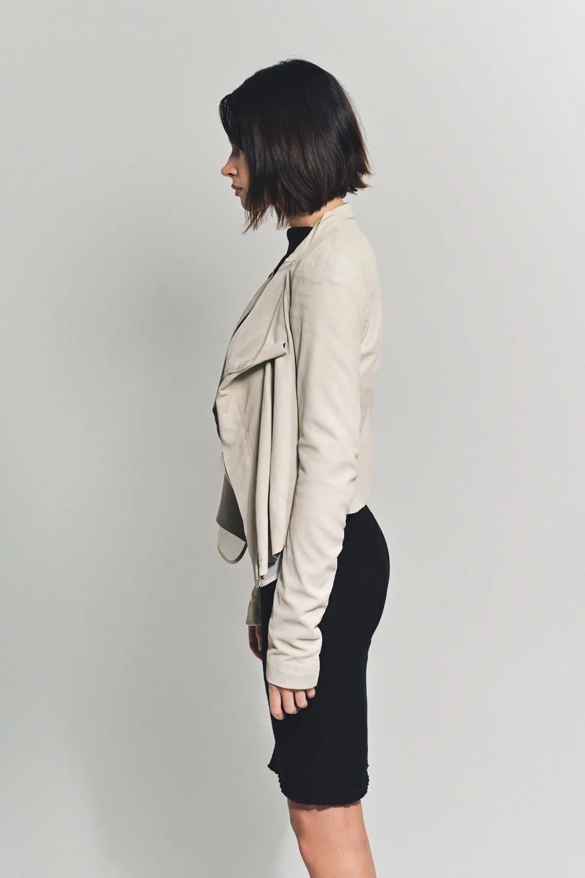 RICK OWENS | LOW NECK BIKER JACKET