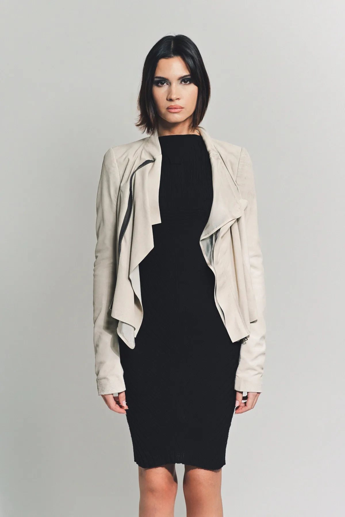 RICK OWENS | LOW NECK BIKER JACKET