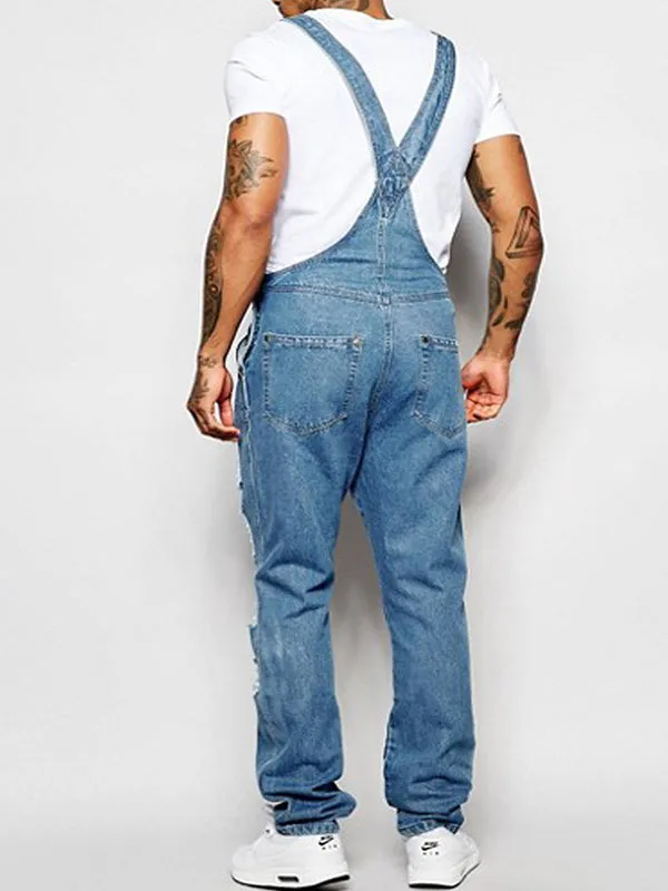 Ripped Denim Jumpsuit