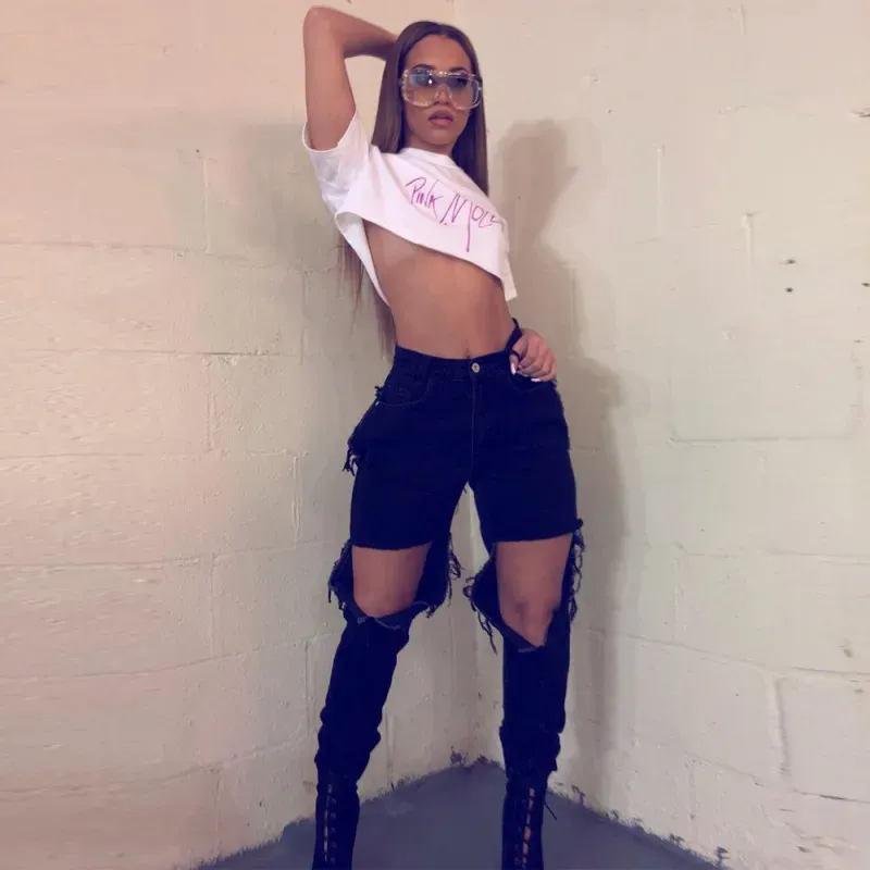 Ripped Hot Pants Jeans