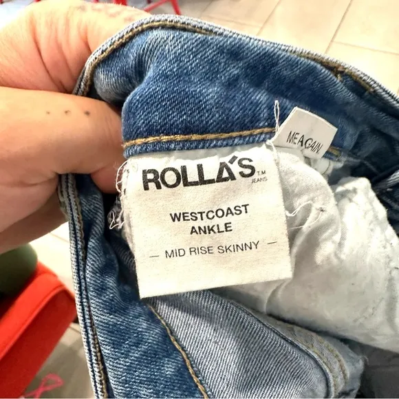 Rolla's The Waistcoat Ankle Distressed Knee Jeans sz 30