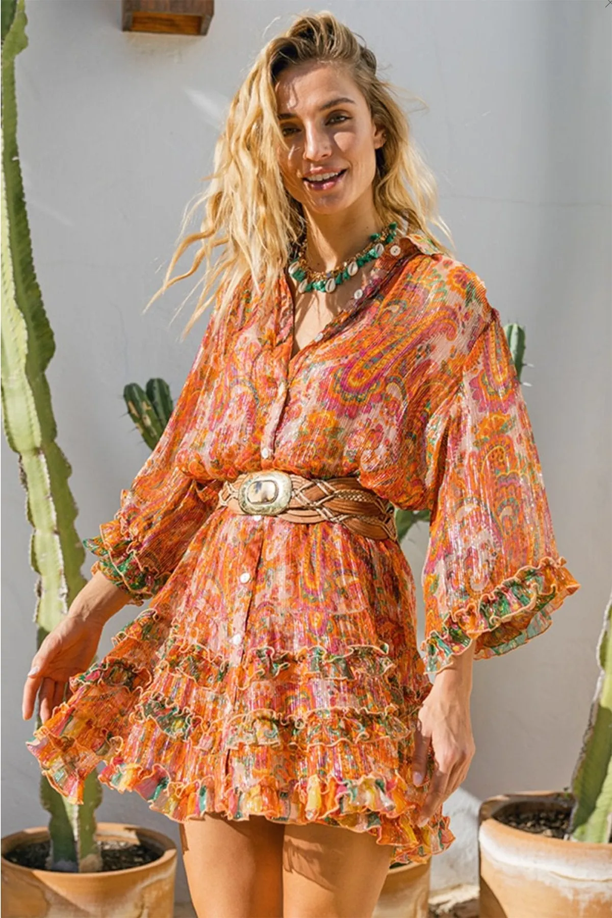 Romi Dress in Peach