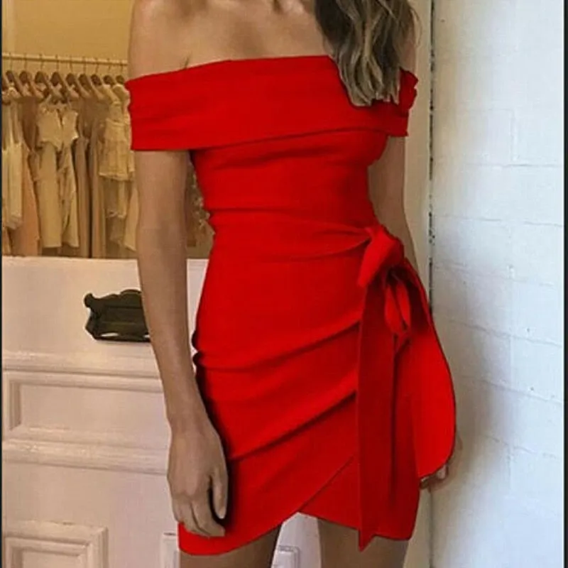 Ruffle Frill Mini Dress