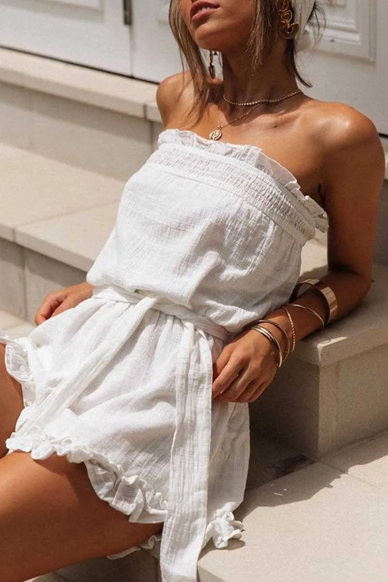 Ruffled Cotton Jumpsuit(2 colors)