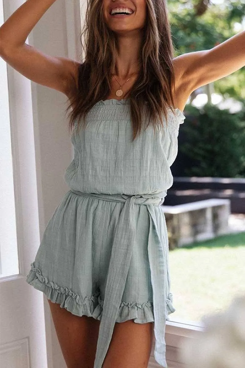 Ruffled Cotton Jumpsuit(2 colors)