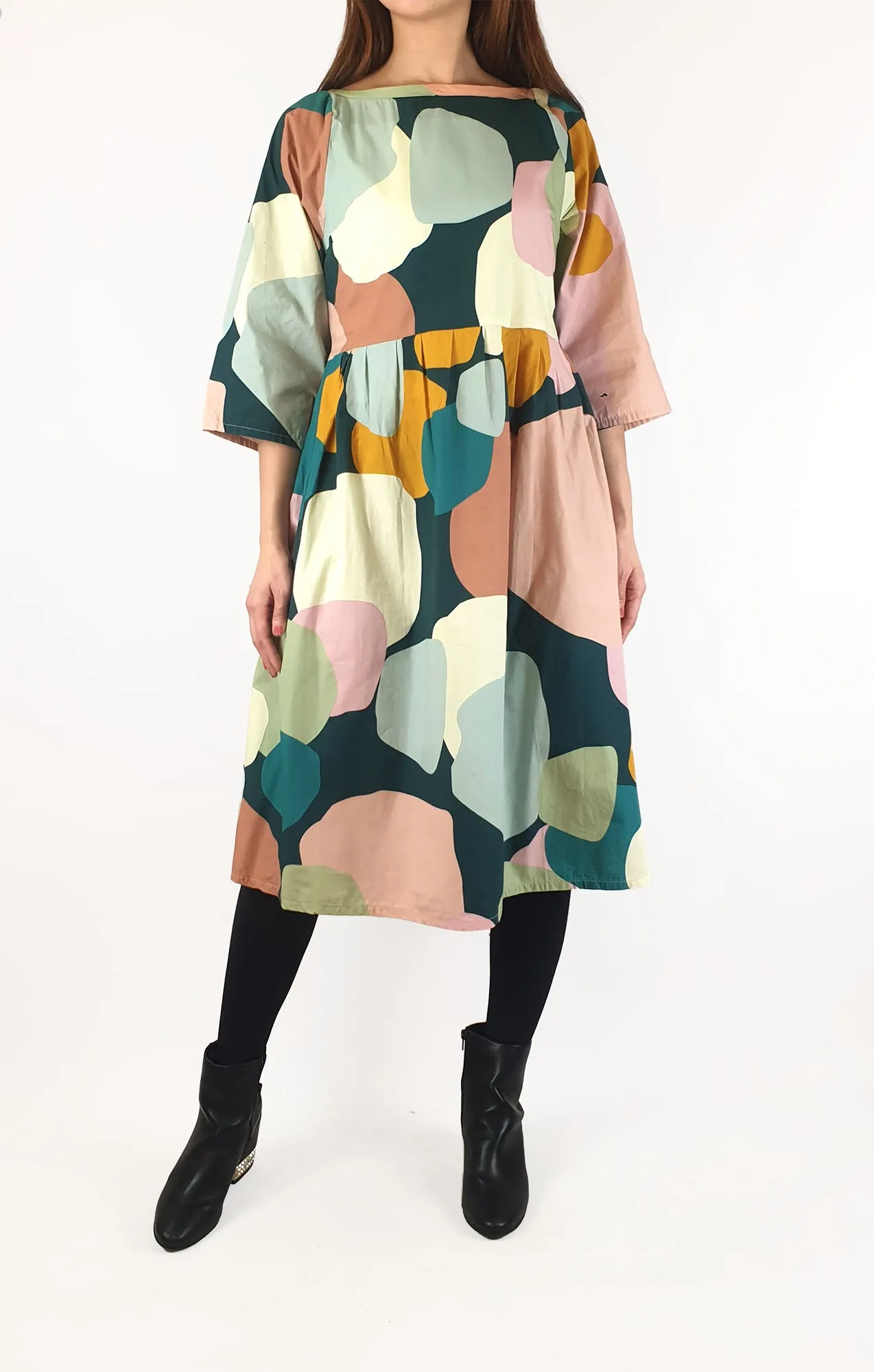 Rummage Style colourful print long sleeve dress size 10