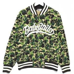 [S] A Bathing Ape Bape Baby Milo Camo Sweat Varsity Stadium Jacket