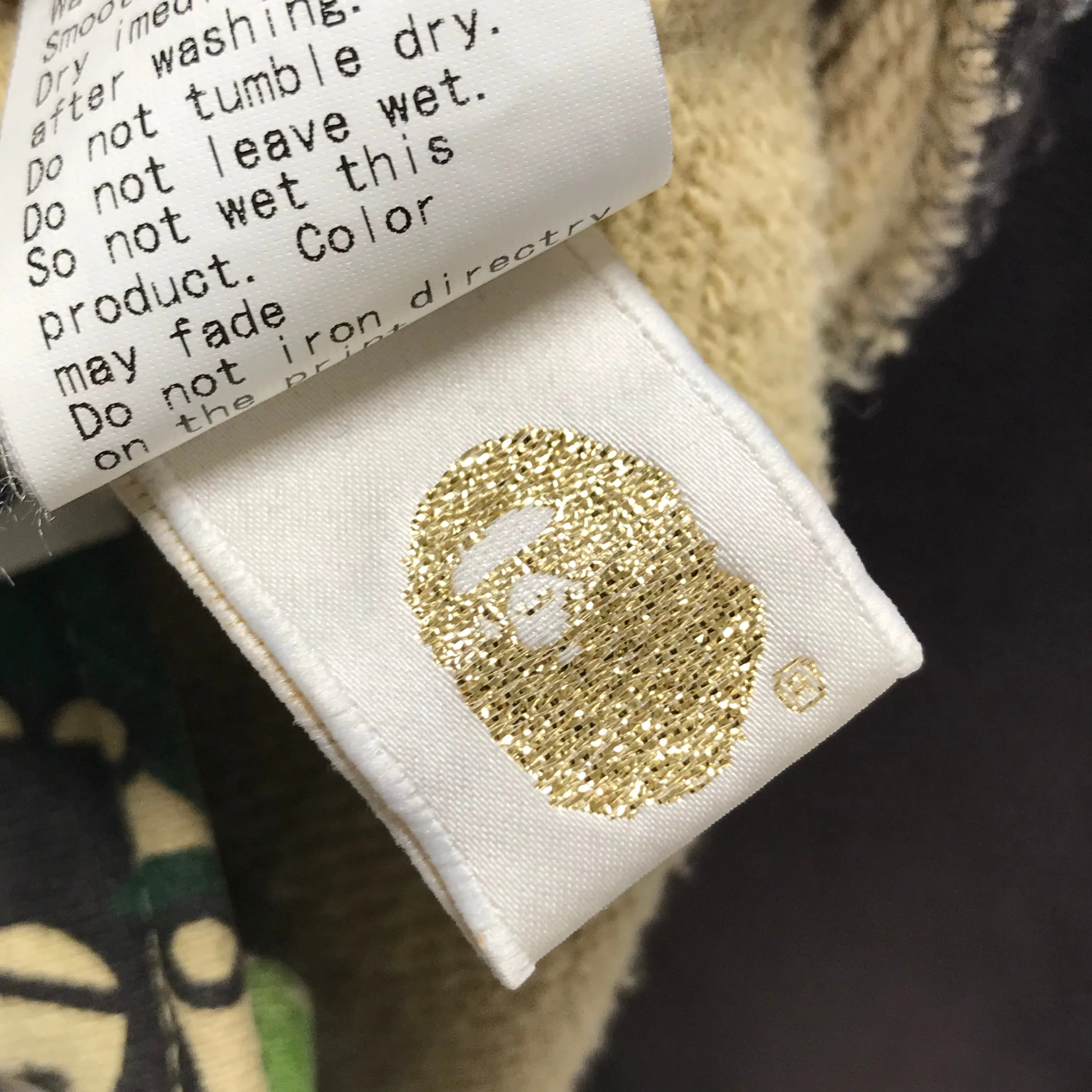 [S] A Bathing Ape Bape Baby Milo Camo Sweat Varsity Stadium Jacket