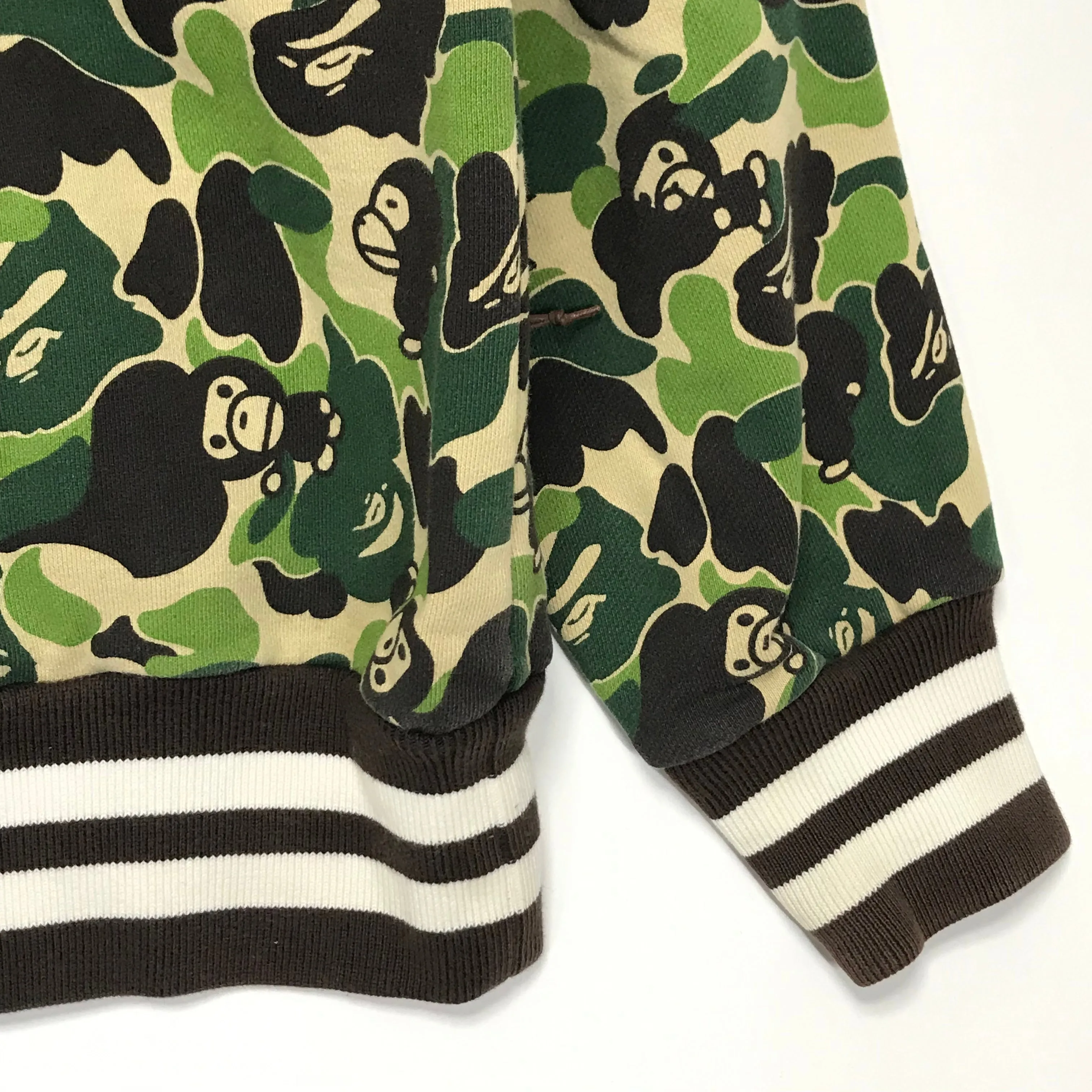 [S] A Bathing Ape Bape Baby Milo Camo Sweat Varsity Stadium Jacket