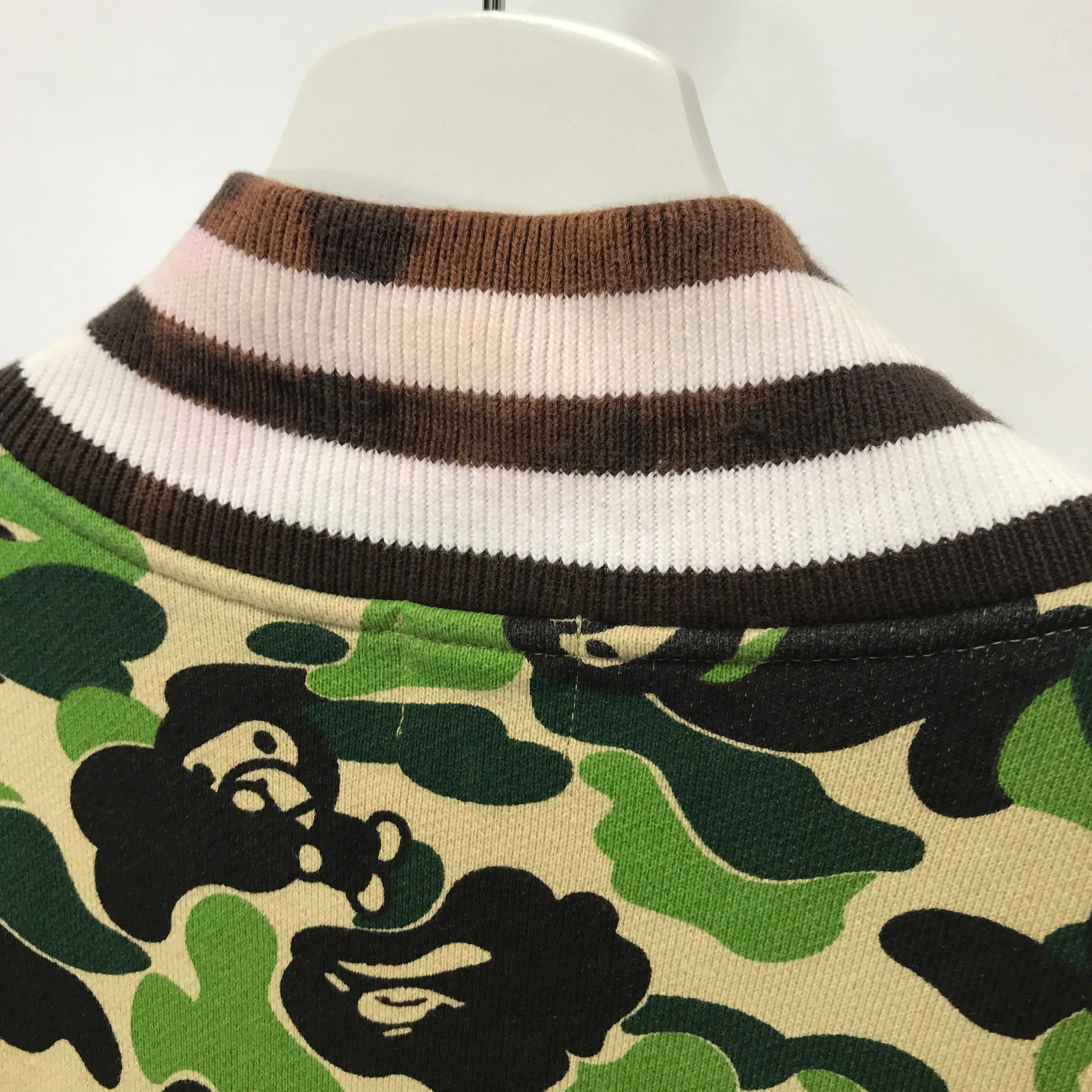 [S] A Bathing Ape Bape Baby Milo Camo Sweat Varsity Stadium Jacket