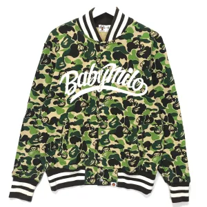 [S] A Bathing Ape Bape Baby Milo Camo Sweat Varsity Stadium Jacket