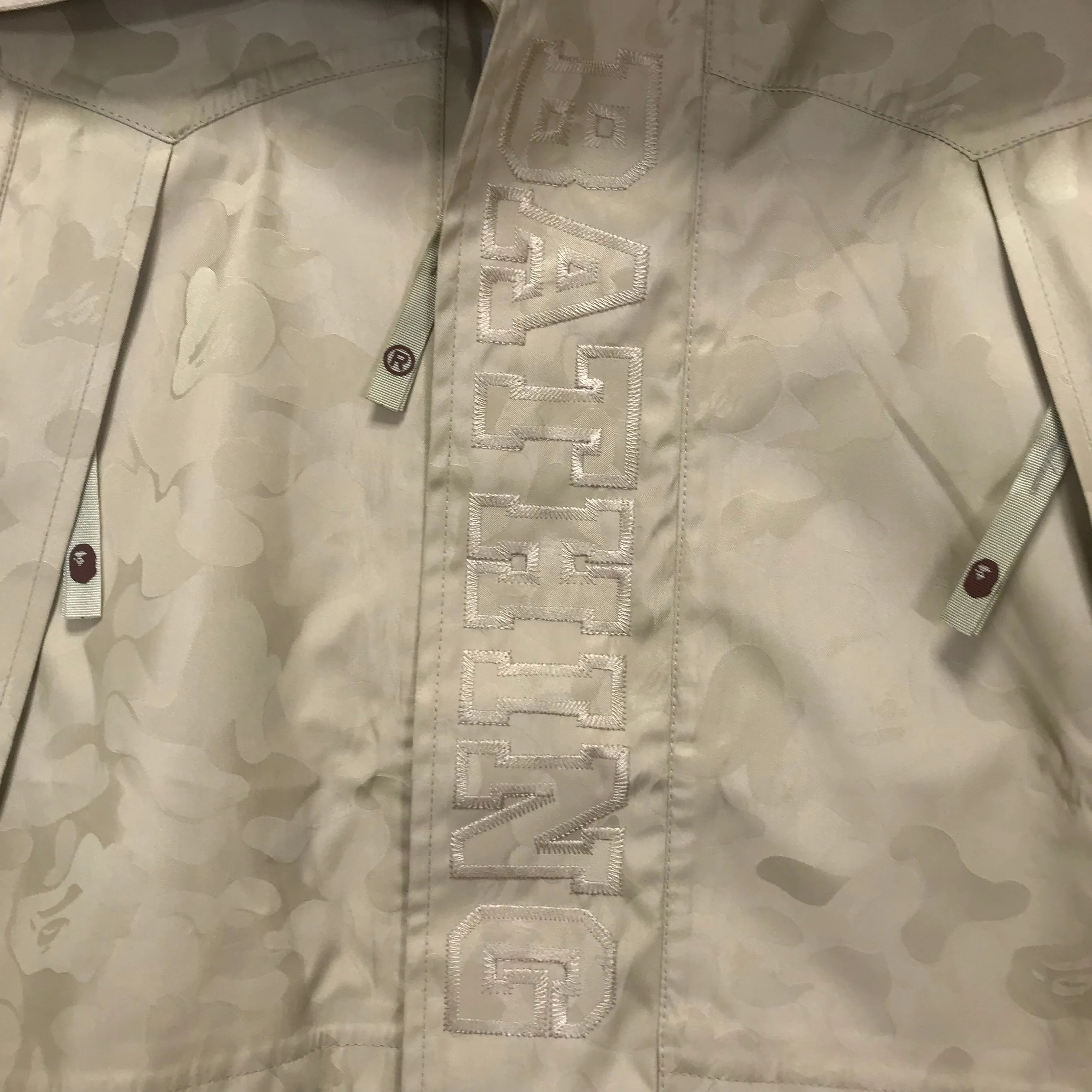 [S] A Bathing Ape Bape Gore Tex Jacquard Camo Snowboard Jacket Beige