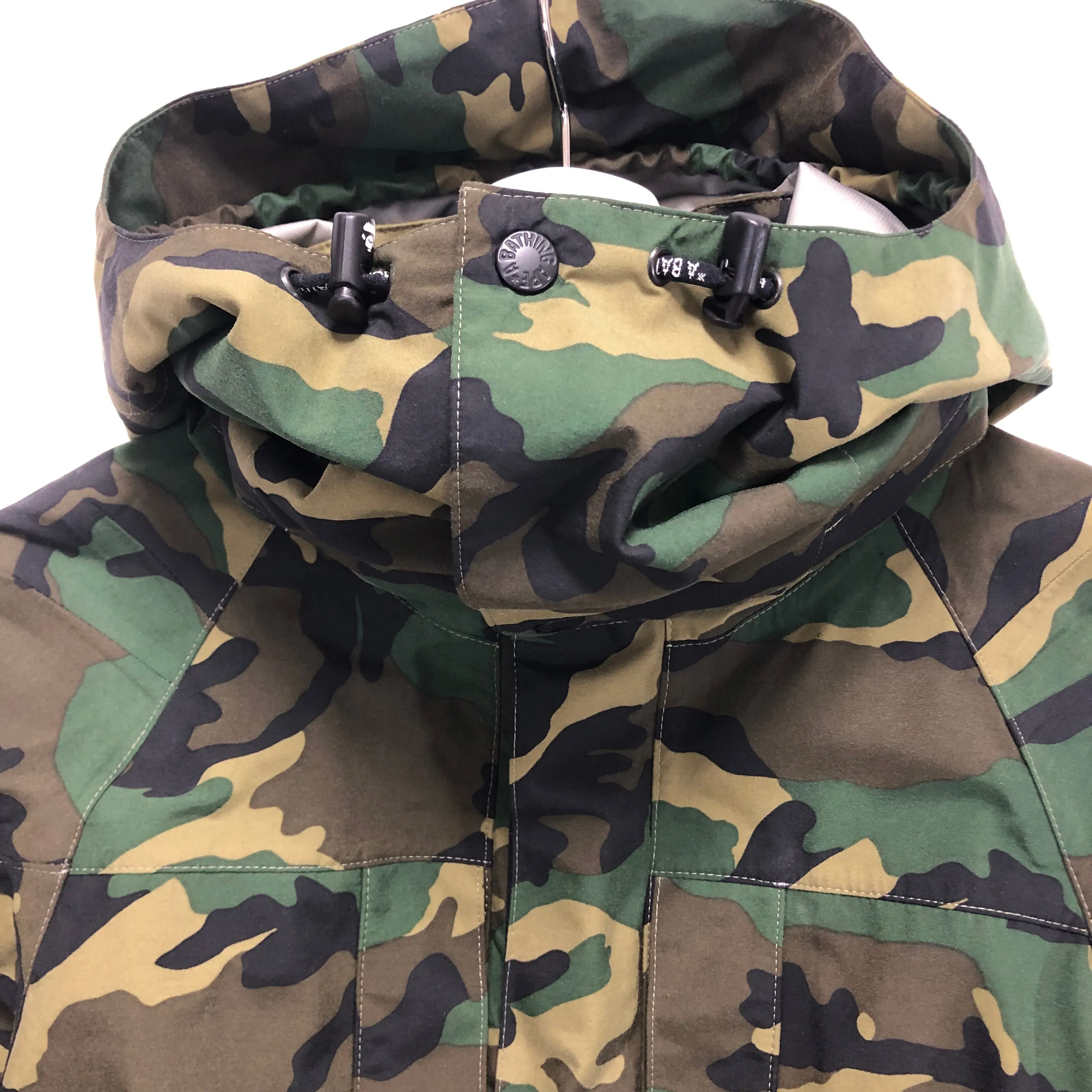 [S] A Bathing Ape Bape Gore Tex Woodland Camo Jacket